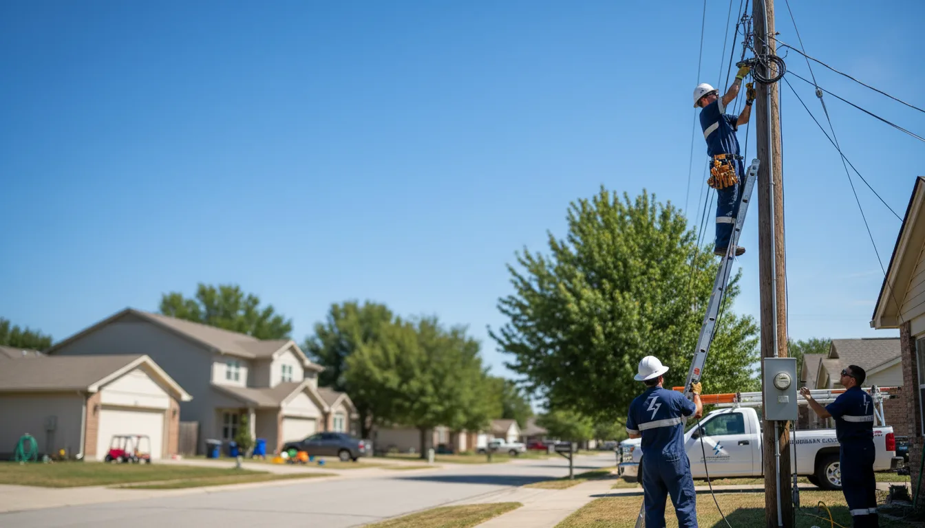 Residential electrician providing installation services in Fall Creek, WI